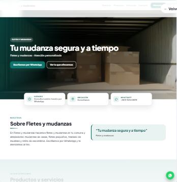 Plantilla de ejemplo: Fletes y mudanzas