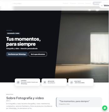 Plantilla de ejemplo: Fotografía y video