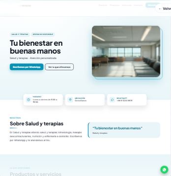 Plantilla de ejemplo: Salud y terapias
