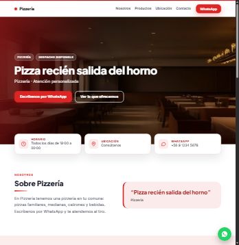 Plantilla de ejemplo: Pizzería