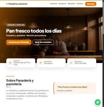 Plantilla de ejemplo: Panadería y pastelería