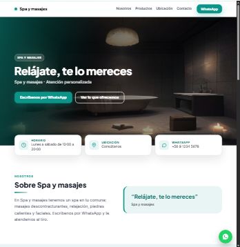 Plantilla de ejemplo: Spa y masajes