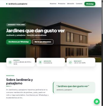 Plantilla de ejemplo: Jardinería y paisajismo