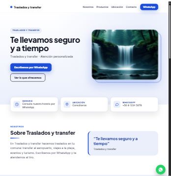 Plantilla de ejemplo: Traslados y transfer