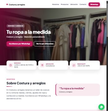 Plantilla de ejemplo: Costura y arreglos