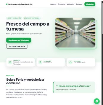 Plantilla de ejemplo: Feria y verdulería a domicilio